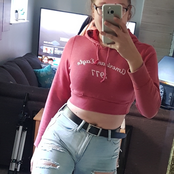 Cropped American Eagle reworked hoodie - Picture 8 of 10